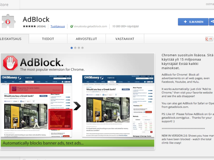 Google Chrome AdBlock