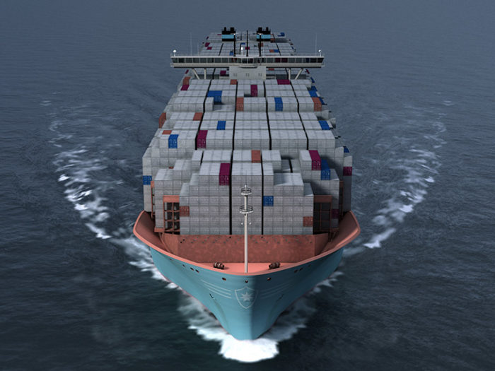 STOR KAPACITET, STORA KOSTNADER. Mærsks Triple-E, 400 m, 195 000 DWT. Slukar två miljoner liter bränsle från Shanghai till Rotterdam. Kan en ny typ av skrovyta ge lägre bränsleförbrukning?