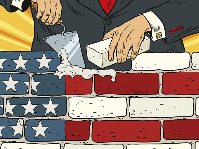 Knutpatriotism. Trumps knutpatriotiska och nostalgiska kärnväljare befinner sig på en annan planet jämfört med det öppna, världstillvända och framåtblickande Silicon Valley. Foto: Mostphotos