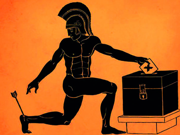 Svag punkt. Populistiska giftpilar har tvingat den liberala demokratin i försvarsposition. Bild: Economist/Jon Berkley