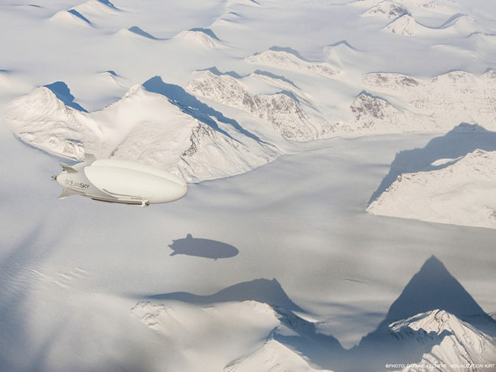 Med luftskepp till Nordpolen. Norrmannen Roald Amundsen flög, från Svalbard, över Nordpolen redan 1926 med luftskeppet Norge men gick aldrig ned på isen. Nu är tanken att OceanSky Cruises ska bli först i historien med att landa ett luftskepp på Nordpolen.