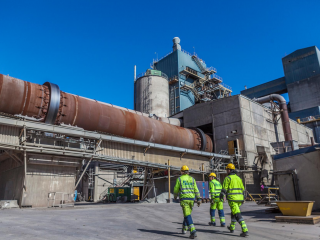 Cementas cementugn i gotländska Slite.